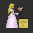 Mario and Peach 3D printing 2.jpg Fichier STL gratuit Mario et Peach - Gâteau de mariage・Objet pour imprimante 3D à télécharger