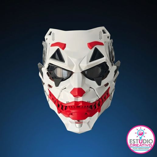 FUTURISTIC JOKER MASK - JOKER MASK CYBERPUNK - 3D model önizlemesi