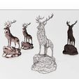 3.jpg Deer - Deer - Voxel - LowPoly - Wireframe 3D Model Print
