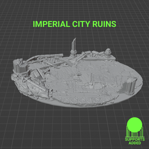 170x105 mm Imperial Knight Ruins topper base