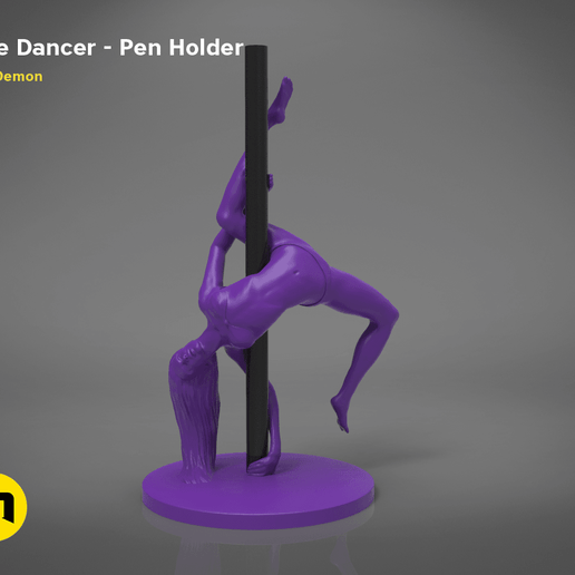 untitled.0.png Archivo STL Pole Dancer - Portabolígrafos・Diseño de impresión en 3D para descargar, 3D-mon
