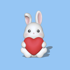 Bunny Heart1.PNG A cute Bunny heart - Valentine's day