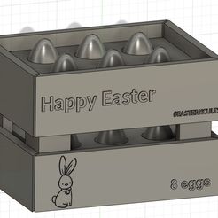 22222.jpg Free STL file Box 12 eggs paque・3D printable model to download