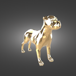 5.png STL file Boxer dog low poly・Model to download and 3D print, Zhyve