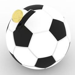 R2.18.jpg Free STL file Tirelire ballon de foot / Piggy bank soccer ball・3D print design to download
