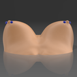 01.png STL file Breasts on the water with a piercing 01・3D printing template to download