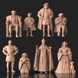 1.141.jpg Medieval Nobility Clergy Figures Renaissance Royal Court STL 3D print model