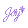 Joy Pendant.stl JOY Çiçek Yazı Tabelası