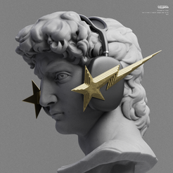 star_01.png STL file Shooting Star Airpods Max Attachment・3D printable model to download