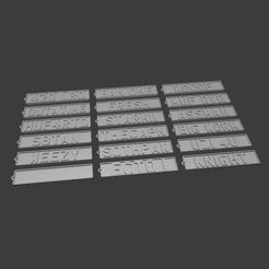 18NumberplateKeyrings.jpg STL-Datei Nummernschild-Schlüsselanhänger - Packung mit 18 Stück・3D-Druck-Idee zum Herunterladen