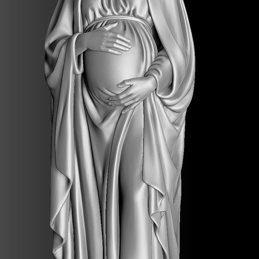 400.3.jpg Mary statue 3D print model