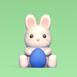 Cod168-Round-Bunny-With-Egg-1.png 3D file Round Bunny With Egg・3D print object to download