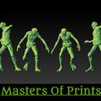 Masters Of Prints infected zombies vol 4 4 models 3D print