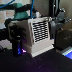 1.jpg Free 3D file Satsana Remix for CR10S Pro Hotend + Neopixel Stick + Adj. BLTouch Mount + 5015 FAN・3D printable design to download