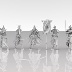elven group.jpg Download STL file Elven Warrior Squad • 3D print template, MadcapMiniatures