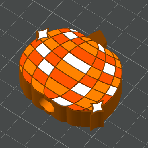 Disco Ball Pumpkin Straw Topper Tumbler Cup Craft 3D model