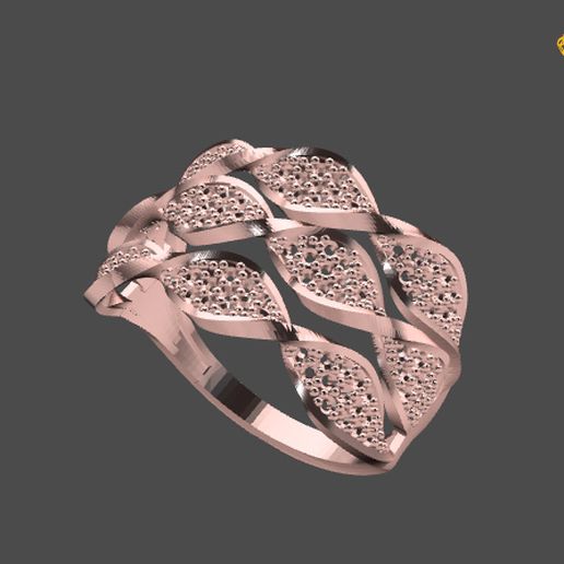 WOMEN RING W' STONE - 3DM STL RENDER DETAIL 3D PRINT MODEL - 3D model
