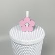 IMG_2080.jpg Flower Straw Topper, Stanley Drink Accessories, Daisy Straw Charm, Tumbler Gifts, 3 Straw Sizes