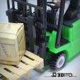 A __JSS_DITO_ 1:14 RC 3-Wheel Forklift