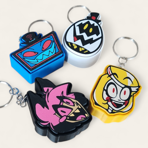 🏨 Hazbin Hotel – Fidget Clickers – 1 & 2 AMS Options・ 3MF File for 3D ...