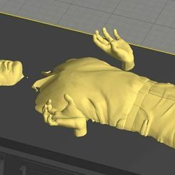 handual2.jpg Archivo STL gratis Han solo en Carbonite Hi-Res Dual Extrusion・Modelo imprimible en 3D para descargar