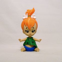 pebbles front1.jpg 3D-Datei Pebbles Flintstone kostenlos・Modell zum 3D-Drucken zum herunterladen, reddadsteve