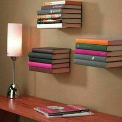 floating-book-shelf.jpg Fichier STL étagère flottante en plastique・Objet imprimable en 3D à télécharger