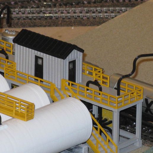 Free STL file HO Scale Fuel Distribution Facility・3D printing template ...