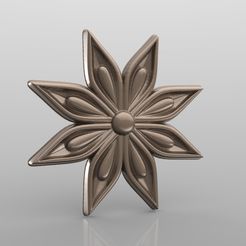 Rozetka_09.jpg Vintage mouldings for old classic apartments cnc art router machine 3D printed star