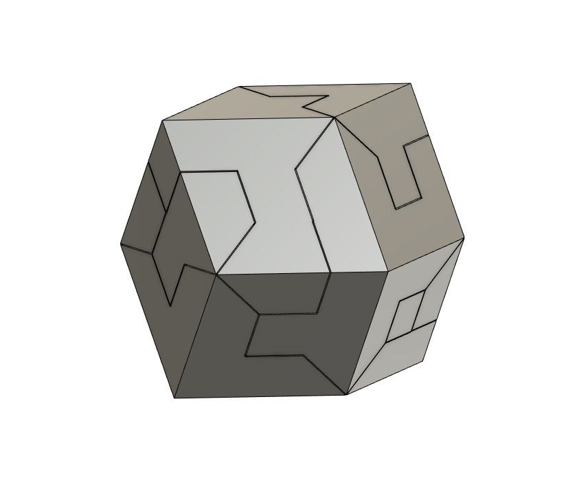 Free 3MF file 7 Piece 3x3 - Rhombic Dodecahedron Puzzle・3D printable ...