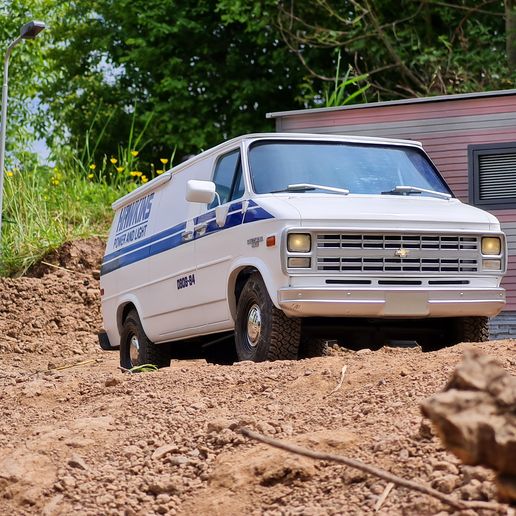 🚐 CHEVY VAN G20 RC BODY SCALER AXIAL MST TRX4 RC4WD・3D