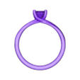 Lucy Round Solitaire Engagement Ring STL 3D PrintableGem.obj Lucy Round Solitaire Engagement Ring STL 3D Printable