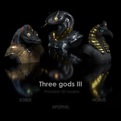 Shop1.jpg Gods 3-pack III- Sobek, Apophis and Horus bust