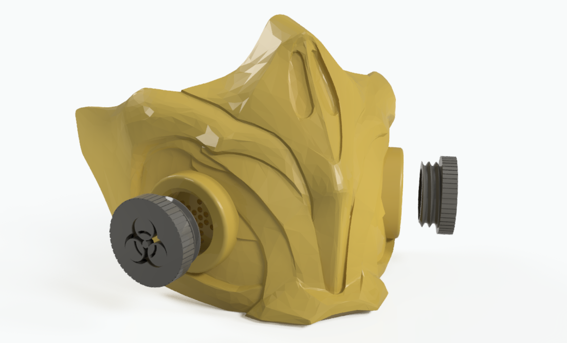 1.PNG Archivo STL cubre boca Scorpion MK 11 con filtros intercambiables・Diseño imprimible en 3D para descargar, Geralp