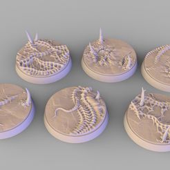 32mm_Corrupted_Bases1.jpg STL file Corrupted Bases 32mm・3D printing idea to download