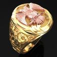 Nhan-chim-dai-bang-848-03.jpg Кольцо с орлом - Кольцо с узором - Кольцо со скульптурой - N848