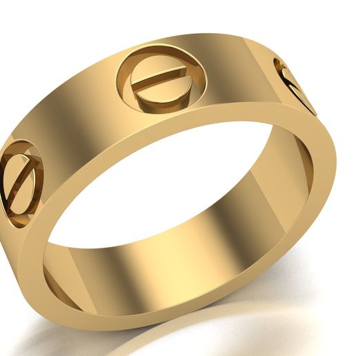 ❤️‍🔥 Love Ring STL 3D Model for Jewelry 3D Printing・ STL File
