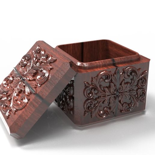 Jewelry box, Ring Box, Jewelry storage box STL, Trinket box, STL models for CNC and 3D printing, stl 3D model