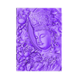 wenshuBodhisattva.stl Free STL file Manjushri bodhisattva and lion 3d model of bas-relief・Template to download and 3D print