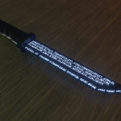 Visuel.png Hestia Knife (DanMachi) Model + Complete build with luminous runes