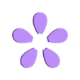 Flower Petals.stl Fleur plate simple