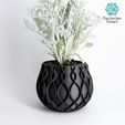 Folie8.jpg Plant Pot "Bellvere" | Planter STL to 3D print | Extra Drainage Pot  + Drain Tray Version