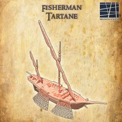 Fisherman-Tartane-re-1.jpg Archivo 3D Pescador Tartana 28 mm Terreno de Mesa・Modelo para descargar y imprimir en 3D