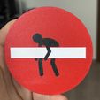 IMG_3909.jpeg No Entry Thief Sign coaster