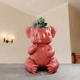 koala-sculpture-planter-5.png Koala planter pot flower vase stl 3d print file