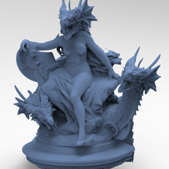 untitled.1842.png OBJ-Datei Drachenkönigin auf dem Thron・Modell zum Herunterladen und 3D-Drucken