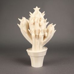 Christmas_Cactus01_display_large.jpg Free STL file Christmas Cactus・3D printable model to download