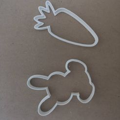 67164861_489149768585862_9126973072149053440_n.jpg Бесплатный STL файл rabbit and carrot cookie cutter・Модель 3D-принтера для скачивания