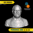 Grover-Cleveland-Personal.png 3D Model of Grover Cleveland - High-Quality STL File for 3D Printing (PERSONAL USE)