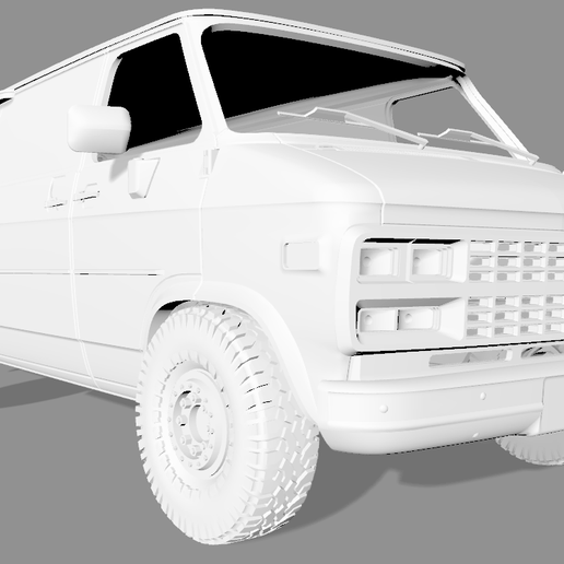 🚐 CHEVY VAN G20 RC BODY SCALER AXIAL MST TRX4 RC4WD・ STL